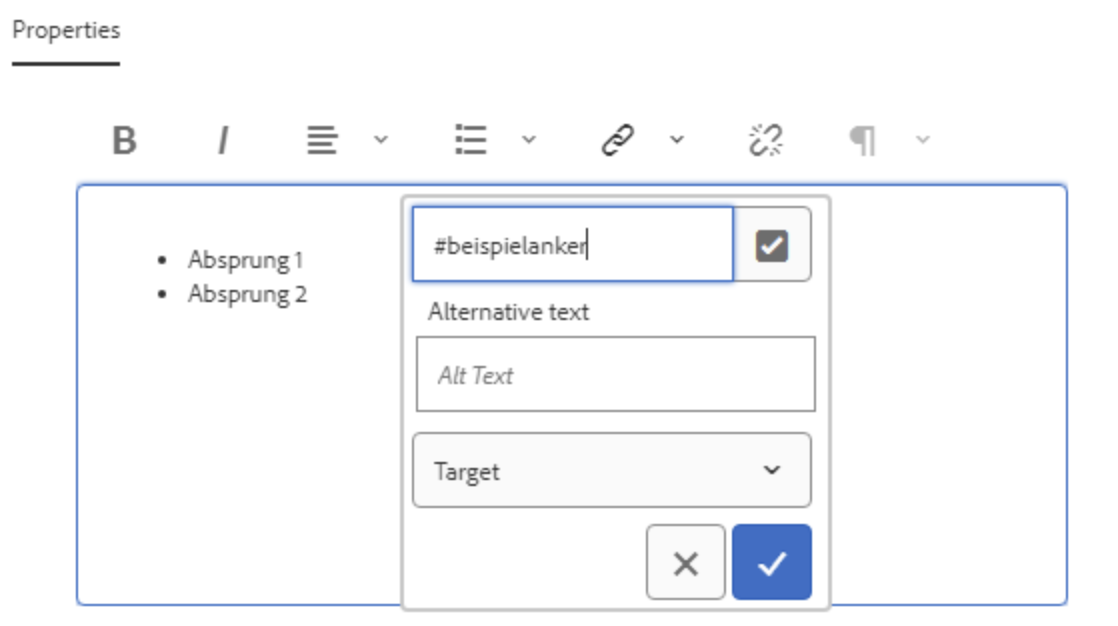 Linkpfad mit gesetzter Anchor-ID #beispielanker