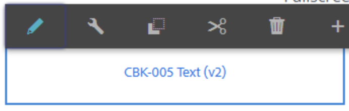 CBK 005 Text Komponente Screenshot vom Bleistift-Symbol für den Inline-Editor